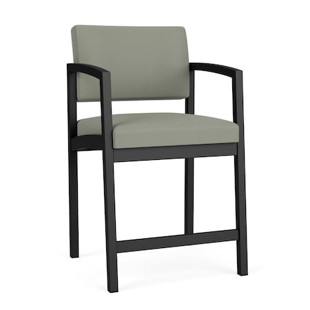 Lenox Steel Hip Chair Metal Frame, Black, OH Eucalyptus Upholstery